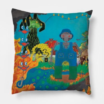 King Gizzard Album Art Collage Throw Pillow Official King Gizzard Merch