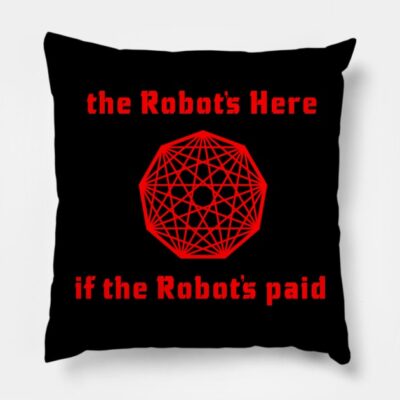 The Robots Here Throw Pillow Official King Gizzard Merch