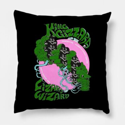 King Gizzard And The Lizard Wizard T Shirt Throw Pillow Official King Gizzard Merch