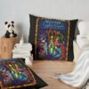 King Gizzard- Digital Black Throw Pillow Official King Gizzard Merch