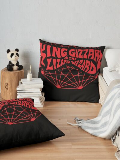 Gizzard King Merch Throw Pillow Official King Gizzard Merch