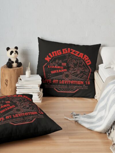 King Gizzard And The Lizard Wizard Throw Pillow Official King Gizzard Merch