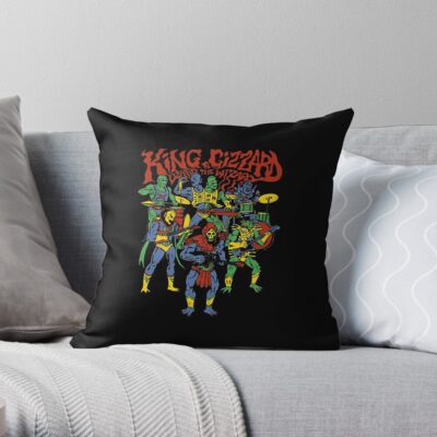 The Gizzard King Merch Throw Pillow Official King Gizzard Merch