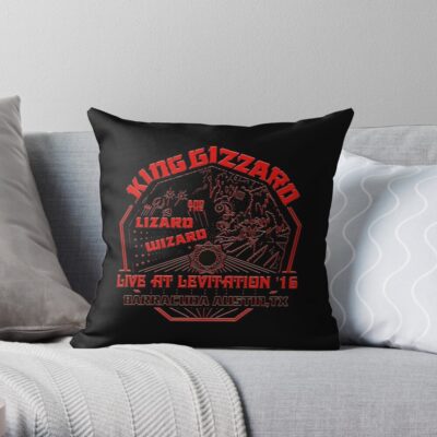 King Gizzard And The Lizard Wizard Throw Pillow Official King Gizzard Merch