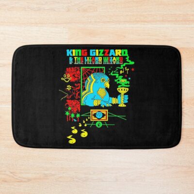 Gift For Men King Gizzard And The Lizard Wizard Retro Vintage Bath Mat Official King Gizzard Merch