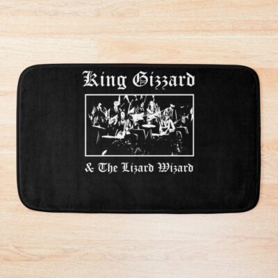 Funny Gift For King Gizzard And The Lizard Wizard Gifts For Halloween Bath Mat Official King Gizzard Merch