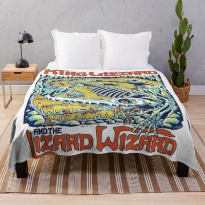 King Gizzard And The Lizard Wizard Throw Blanket Official King Gizzard Merch