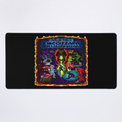 King Gizzard- Digital Black Mouse Pad Official King Gizzard Merch