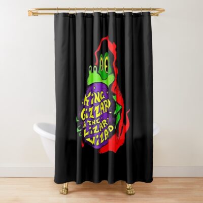 -King Gizzard And The Lizard Wizard, King Gizzard,-King Gizzard And The Lizard Wizard Shower Curtain Official King Gizzard Merch