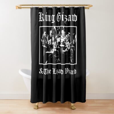 Funny Gift For King Gizzard And The Lizard Wizard Gifts For Halloween Shower Curtain Official King Gizzard Merch