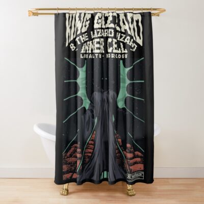 King Gizzard And The Lizard Wizard Shower Curtain Official King Gizzard Merch